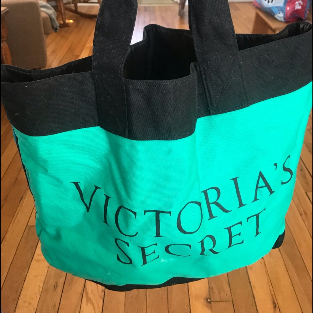Victoria’s Secret green & blue tote
